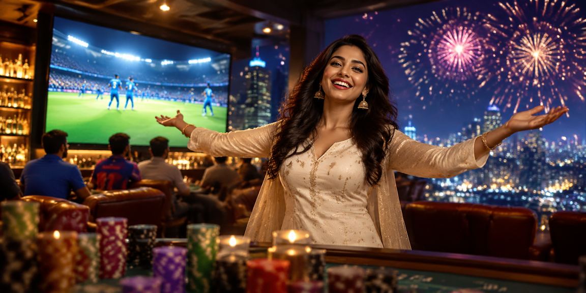 Happy woman enjoying cricket betting on star111 mobile app
