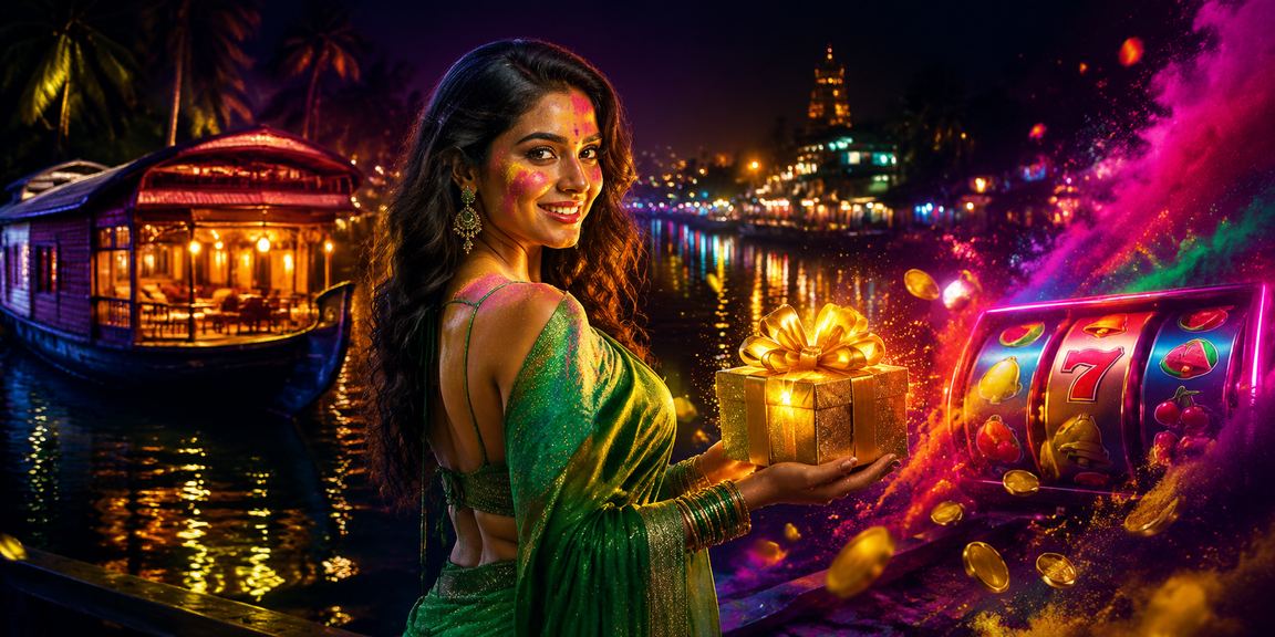 User playing slot games on star111 on a mobile in Kerala backwaters setting